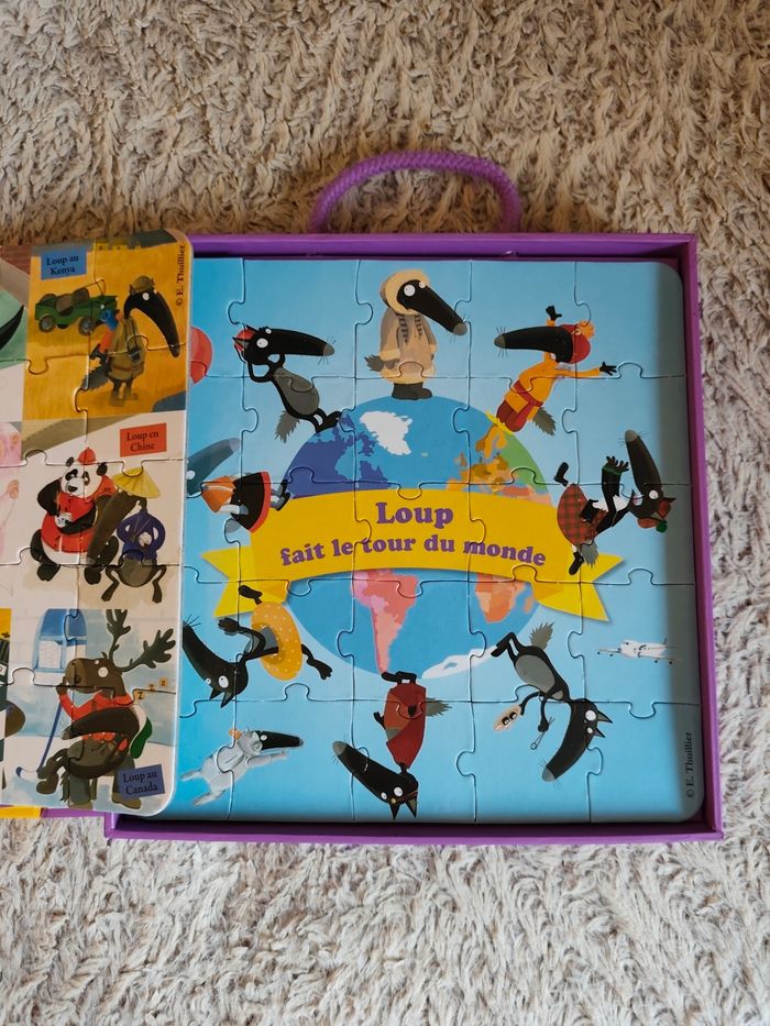 🐺 Coffret “Le Loup” – Ma petite mallette – Livre + 2 puzzles – Neuf - photo numéro 7