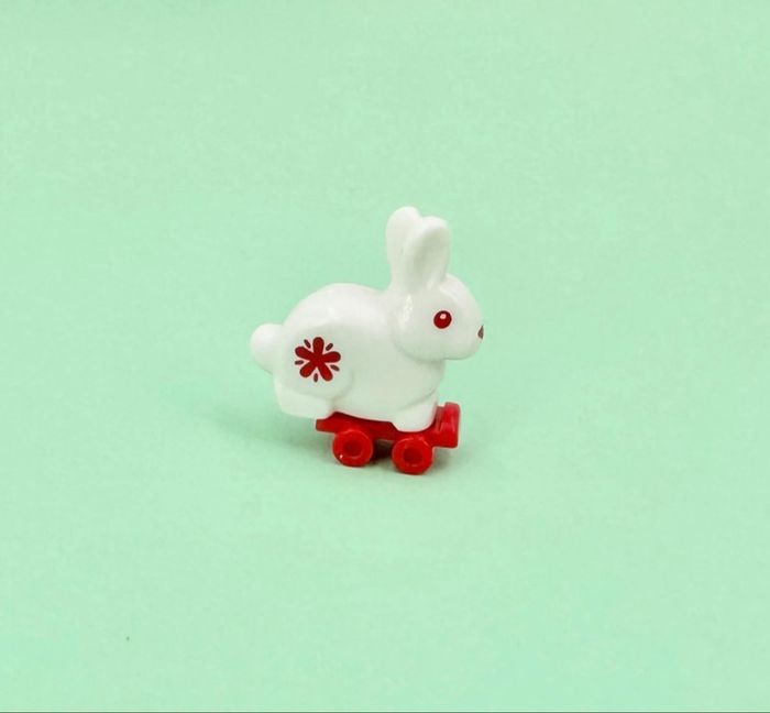 Lego Animaux Nouvel An Chinois : Lapin à la Fleur rouge en roller - NEUF - photo numéro 6