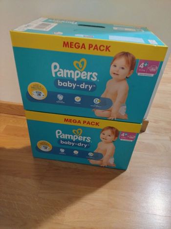 172 couche Pampers baby-dry taille 4+ (2 pack)