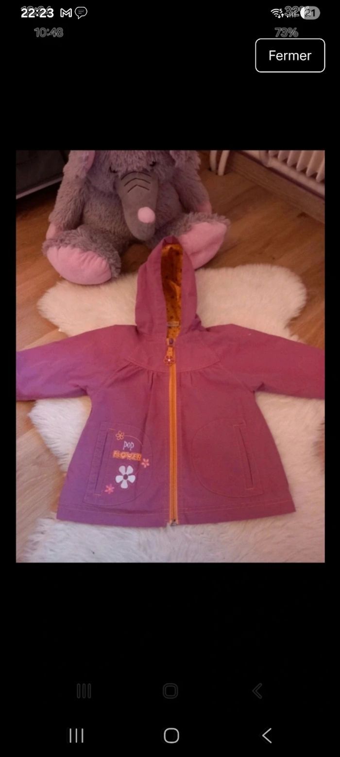 Très jolie veste 12 mois pop flower