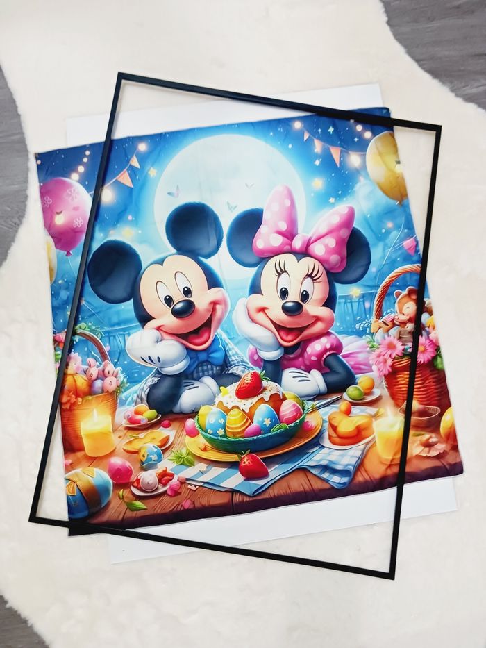 Decoration murale Impression sur toile tissus 70x70 neuf à encadrer - photo numéro 2