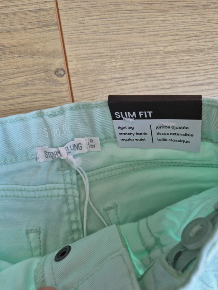 Pantalon slim fit vert d'eau - photo numéro 2