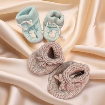 Lot 2 paires chaussons bébé