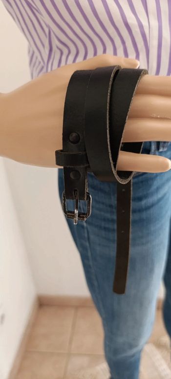 Ceinture noir cuir comptoir des cotonniers taille 2