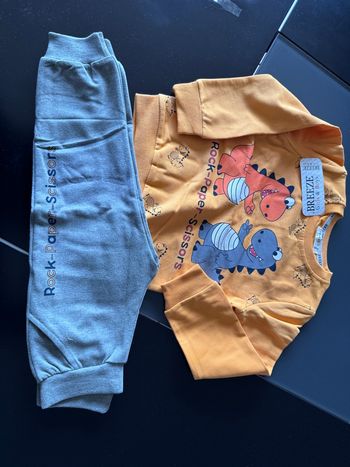 Ensemble neuf 3 ans Breeze Dinosaures jaune orange 