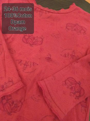 Joli Haut orangé dpam 24 a 36 mois