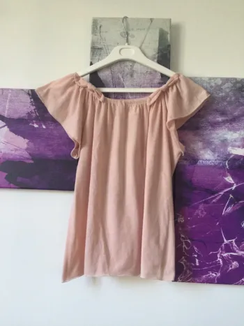 Haut rose avec noeud 12 ans