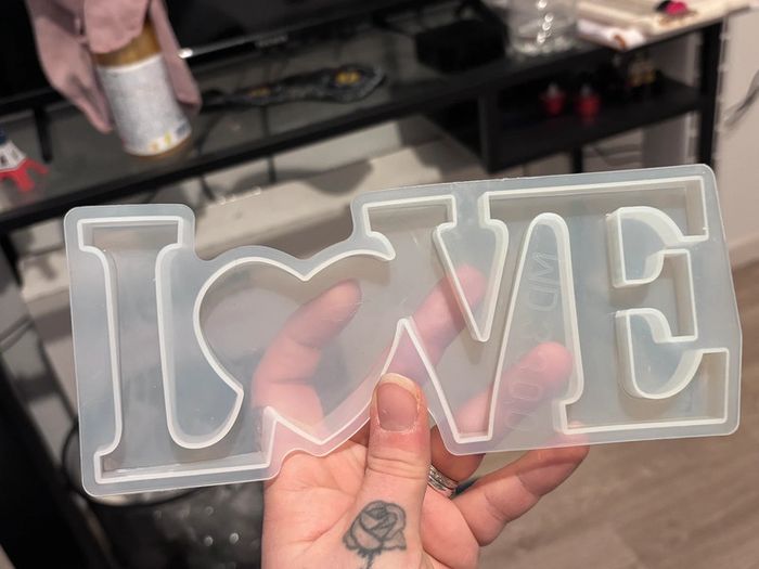 Moules en silicone. Love