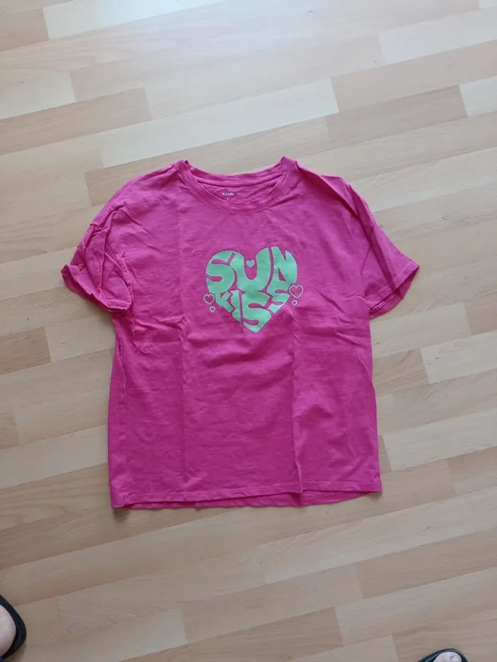 Tee-shirt manches courtes rose fushia