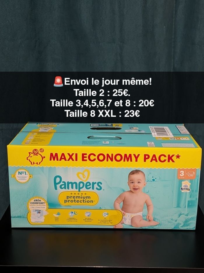 Couches Pampers toutes tailles - photo numéro 3