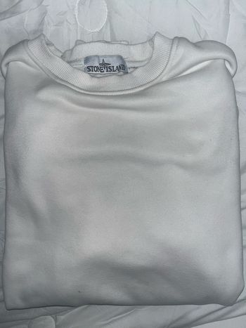 Stone Island – Pull blanc homme M – Authentique, excellent état