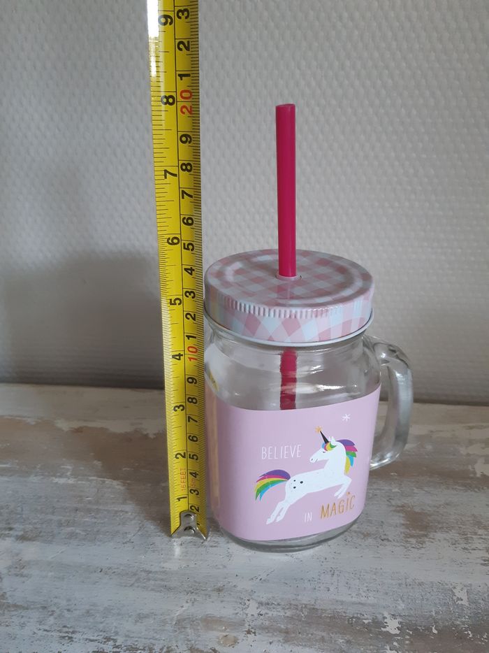 Verre licorne avec paille et couvercle - photo numéro 4