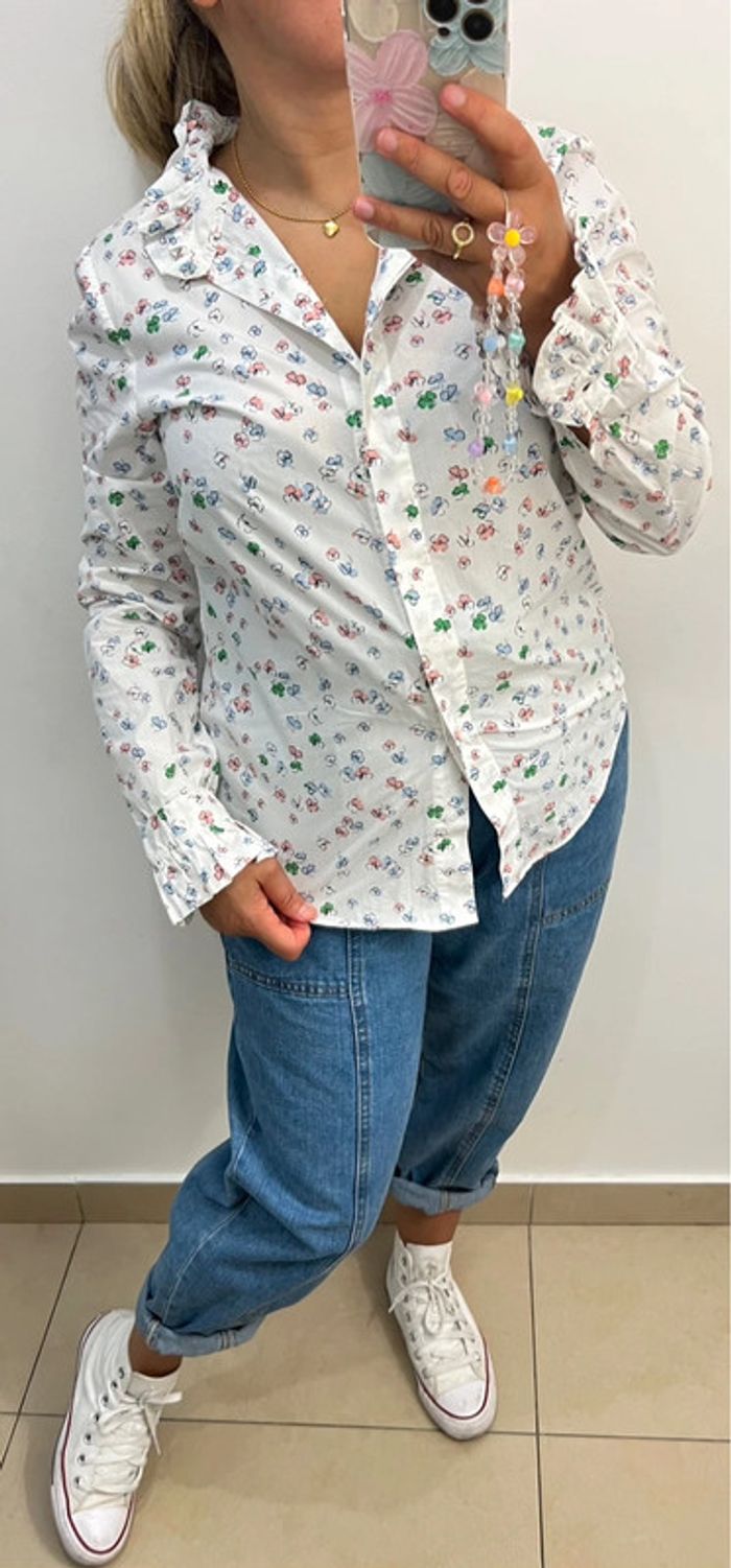 Chemise Fleurie Modèle Colomb Claudie Pierlot Taille 38 - photo numéro 5