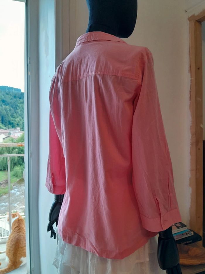 Chemise rose Vintage taille m broderie - photo numéro 7