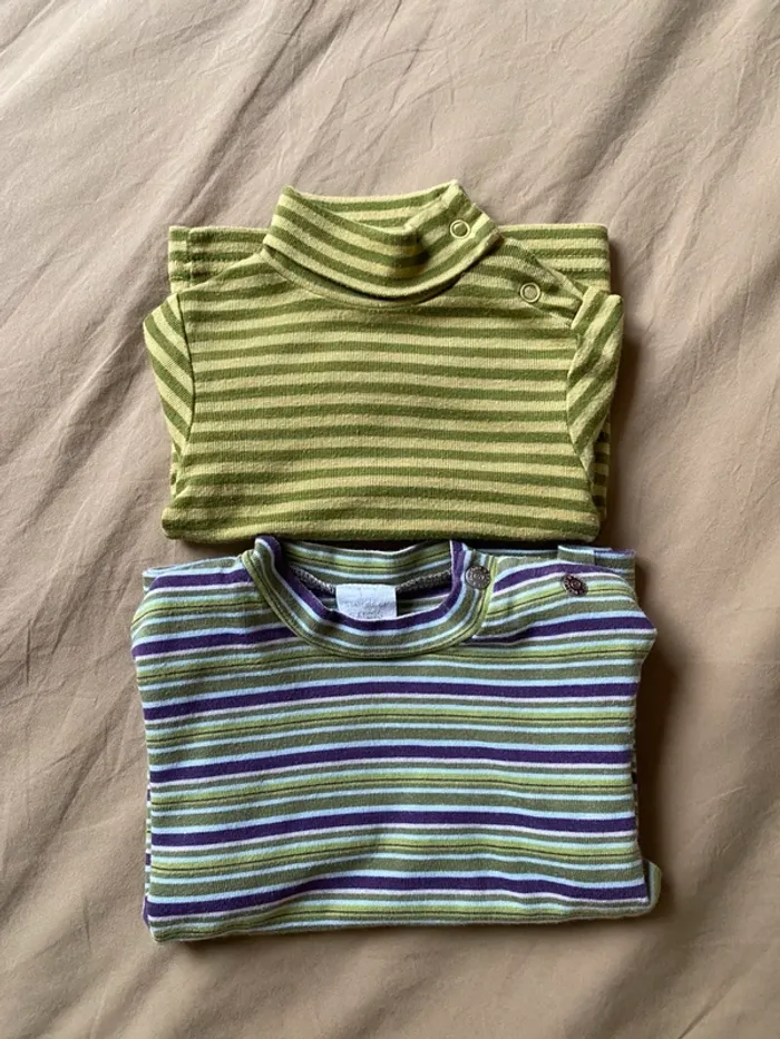 Lot de 2 sous pull bébé - photo numéro 2