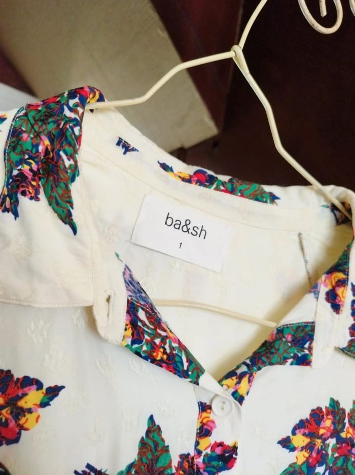 Chemise blanche fleurie Ba&sh vintage S/36 - photo numéro 5