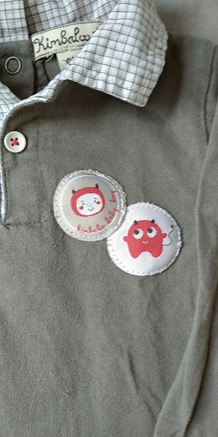 Chemise tee shirt Polo manches longues Garçon 6 mois Petit diable Kimbaloo Baby Boy - photo numéro 6