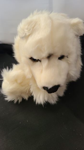 peluche ours blanc éducation & conservation très belle peluche