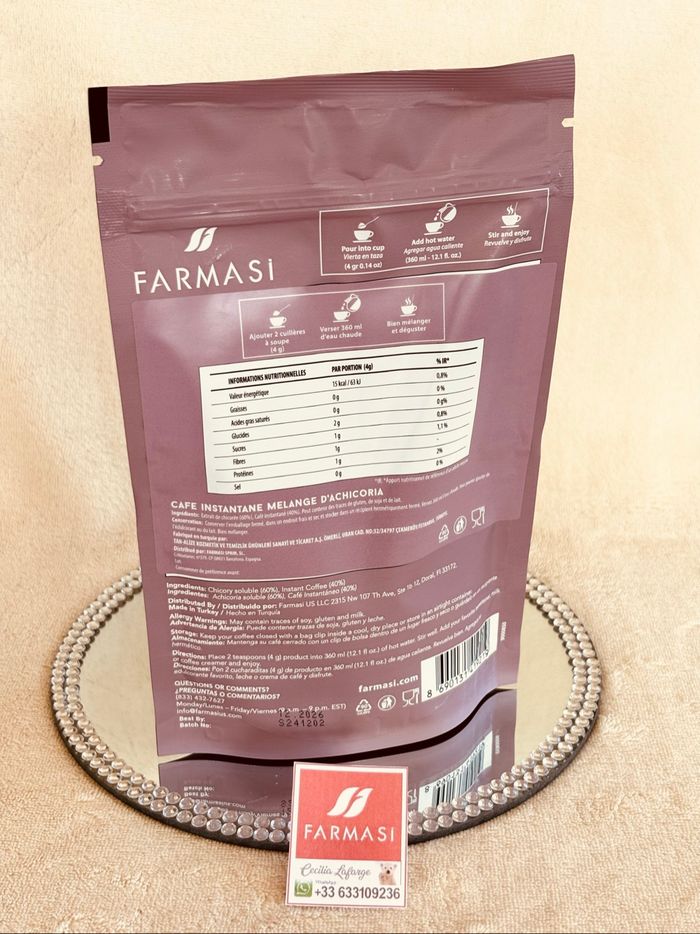 Café Delish Instant Coffee and Chicory Blend  Farmasi Nutriplus - photo numéro 2