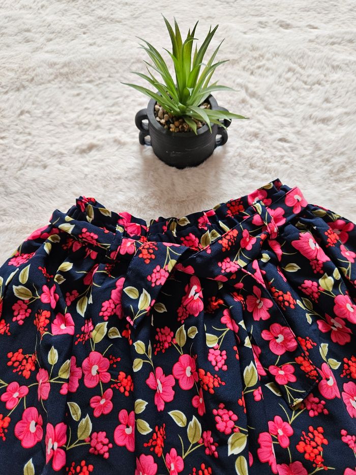 Jupe courte fleuri multicolore - 6 ans - photo numéro 2