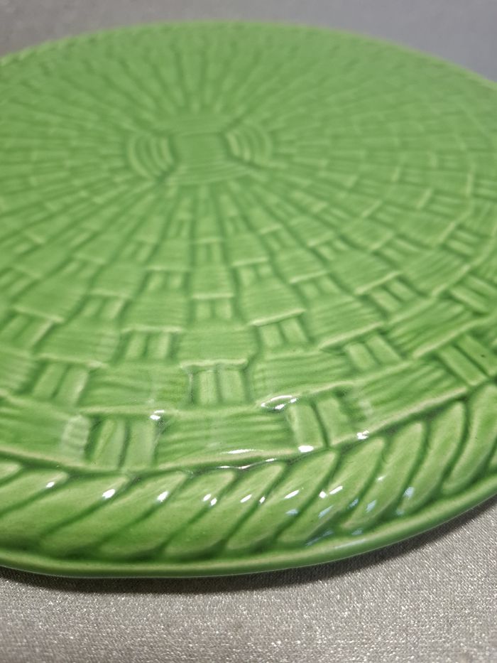 Magnifique ancien grand dessous de plat rond céramique texturée années 60 excellent état - photo numéro 3