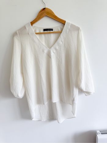 Blouse manches 3/4 crème atmosphère taille 38 M