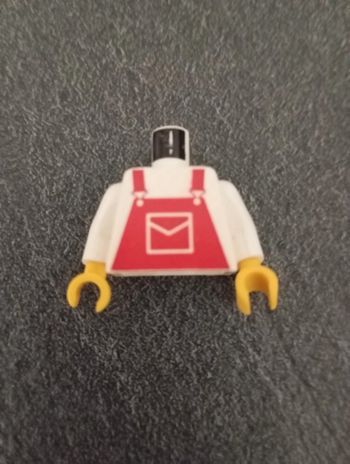 Torso overalls red with pocket pattern/withe arms