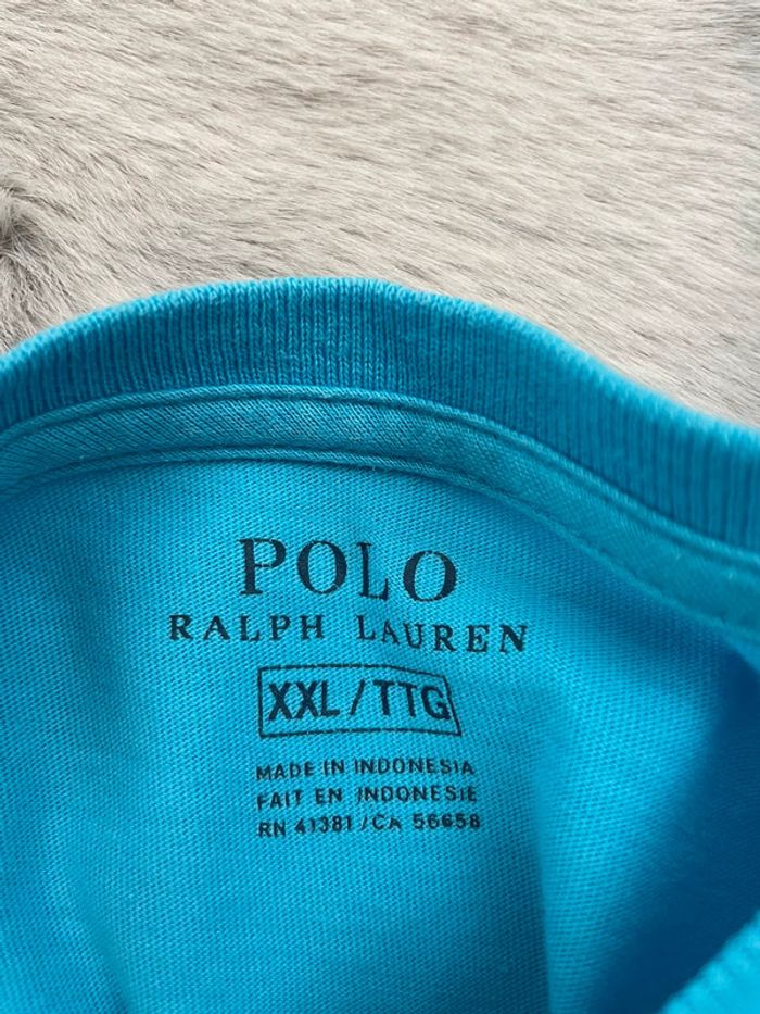 T-shirt Ralph Lauren Logo brodé jaune - Taille XXL - photo numéro 6