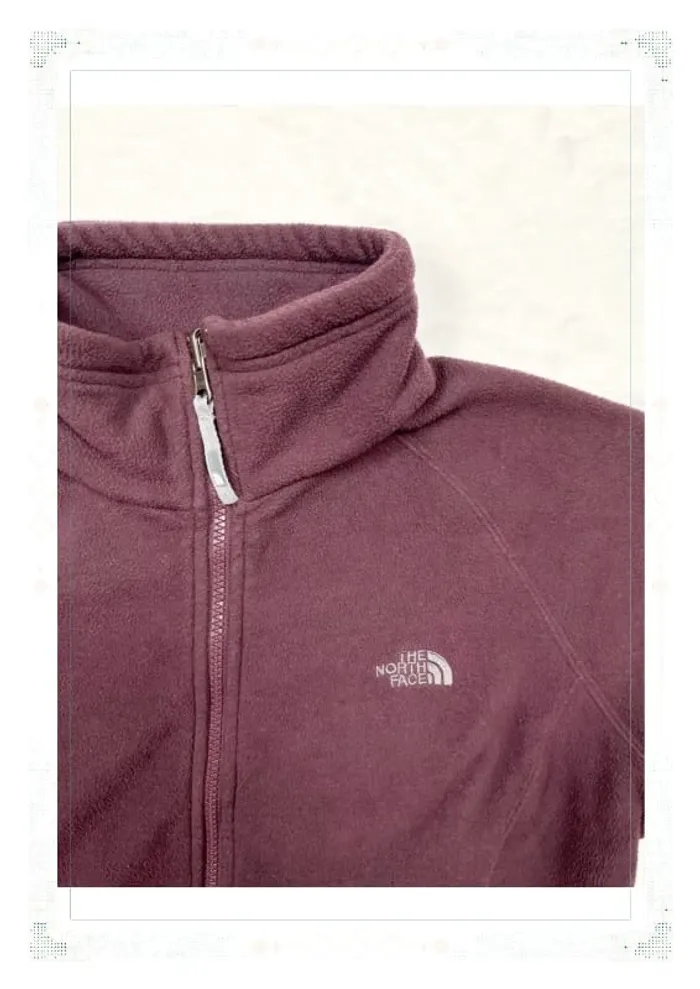 The North Face polaire bordeaux femme taille L full zip polyester - photo numéro 5