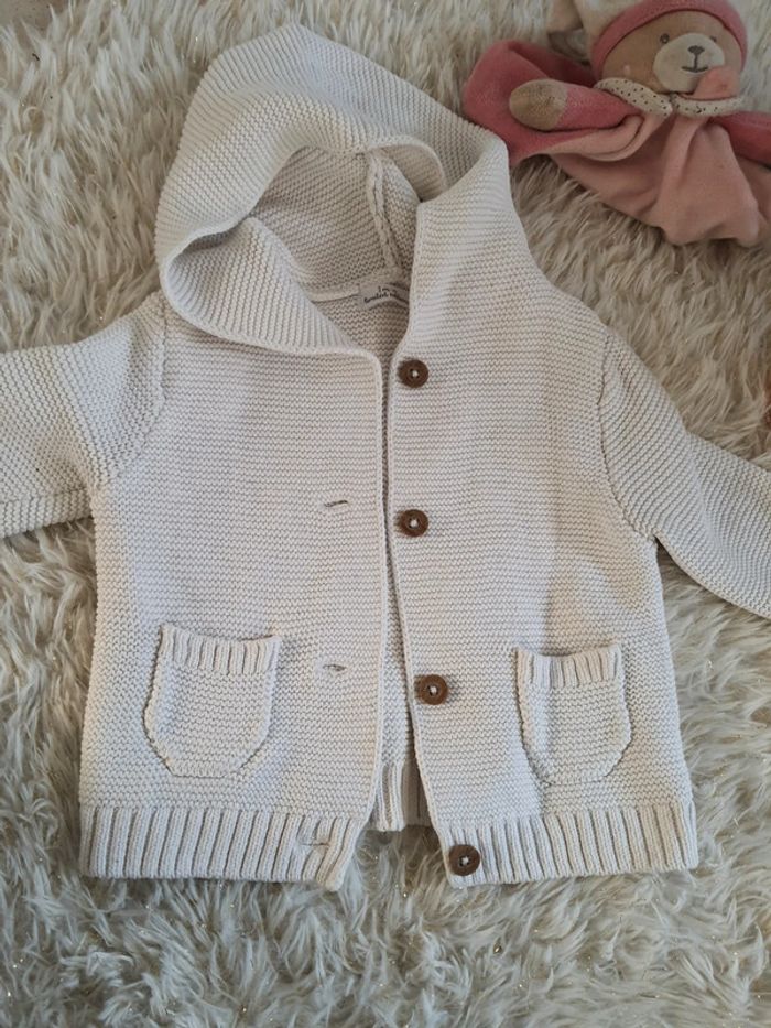 🌺 gilet epais bébé fille 3-6 mois - photo numéro 2