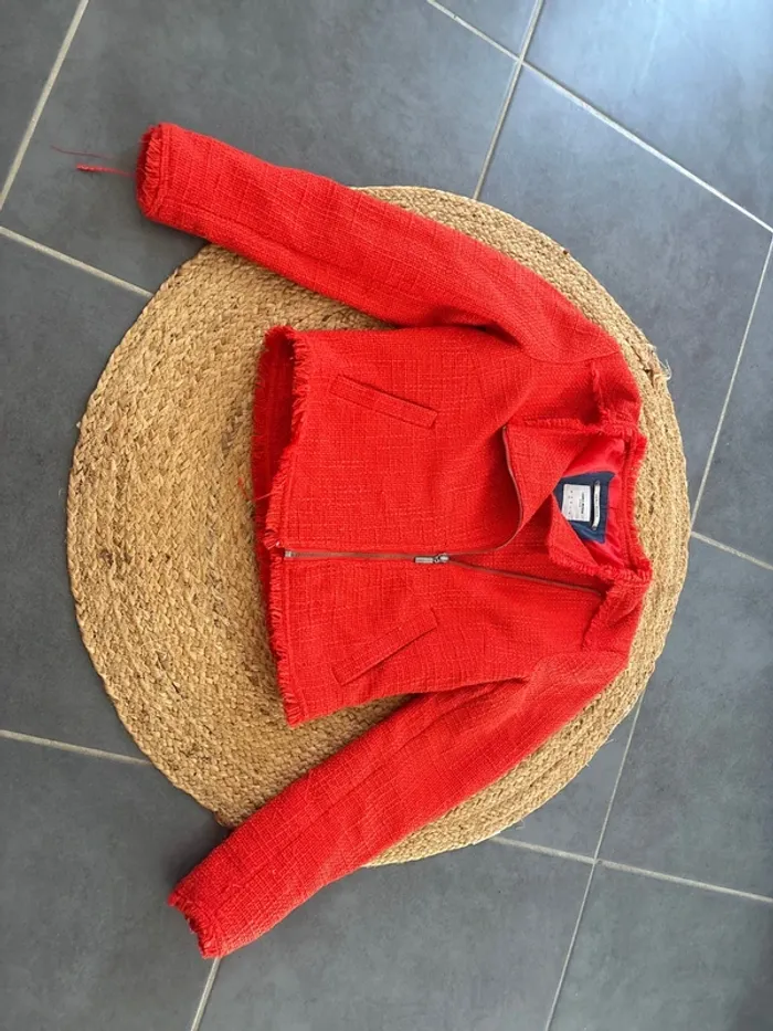 Veste blazer rouge orange - photo numéro 2