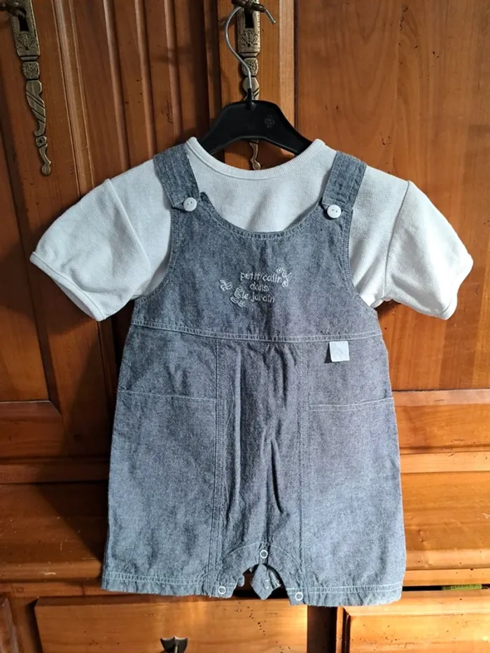 Ensemble salopette short + polo