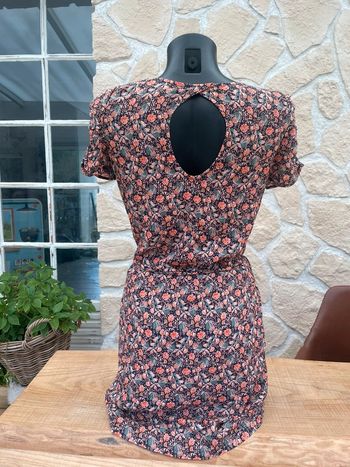 Robe dos nu bonobo taille S 36 motif floral été fleurs