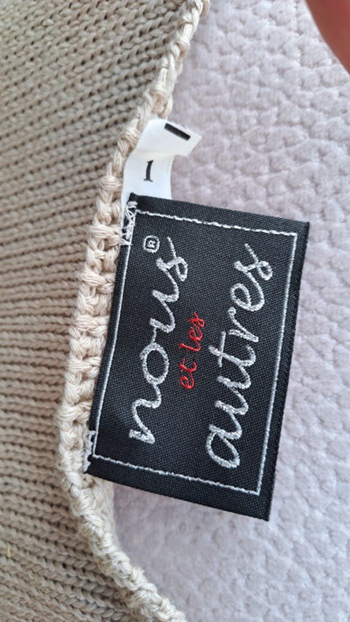 Débardeur en tricot. Beige. Nous et les autres. Taille 1. - photo numéro 5