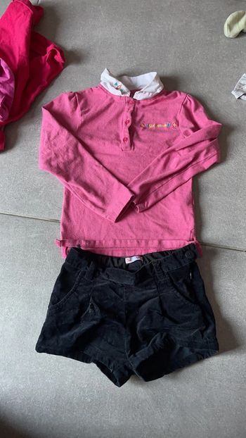 Polo short fille