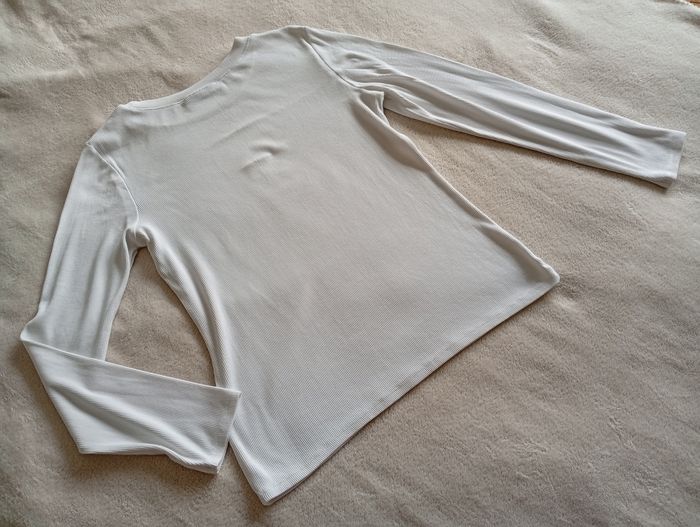 T-shirt côtelé manches longues 3840 - photo numéro 5