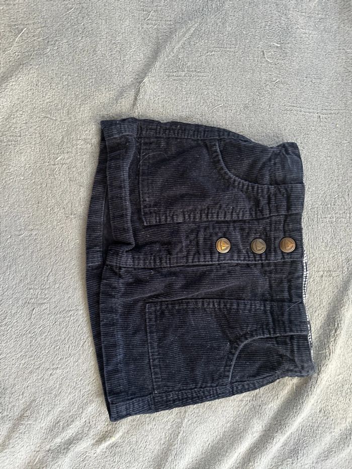 Jupe en velour petit bateau