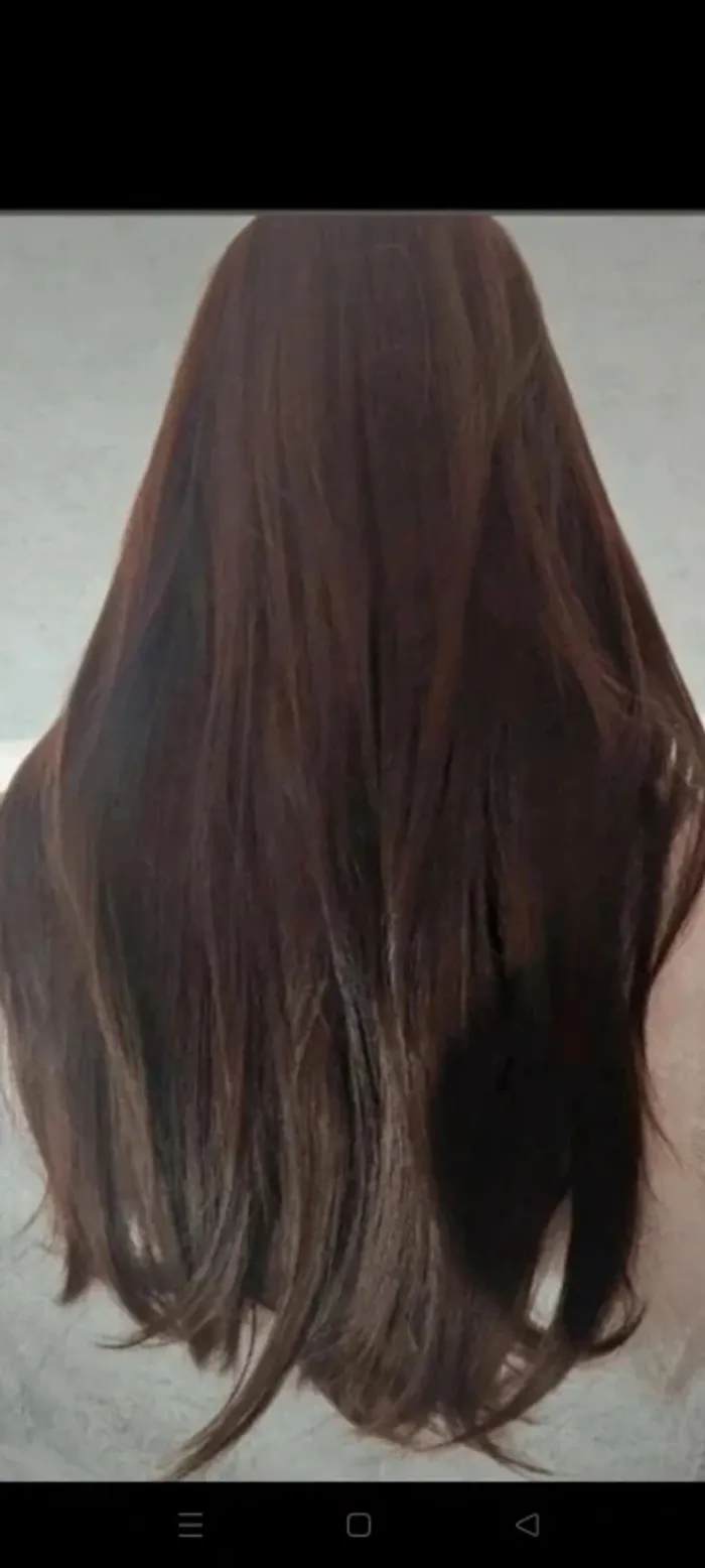 Perruque Naturelle Ombré Châtain Tendance - photo numéro 4