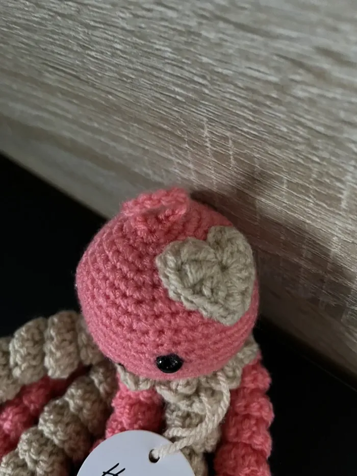 Lot de 2 Pieuvres au crochet * La maman et son bébé 💕* Naissance / 44 cm·Neuf avec étiquette - photo numéro 4