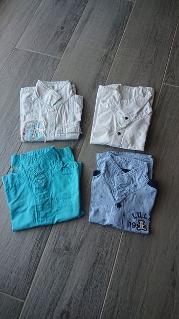 Lot chemises manches courtes, 18 mois