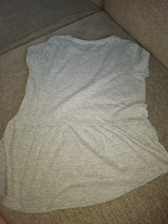 T-shirt tunique grise 8 ans - photo numéro 3