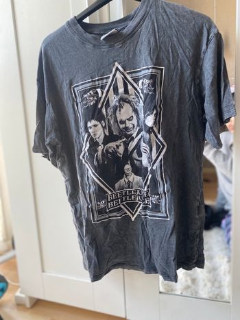 T-shirt Beetlejuice Gris Anthracite Effet Délavé - Taille [Ajoute la taille] 
