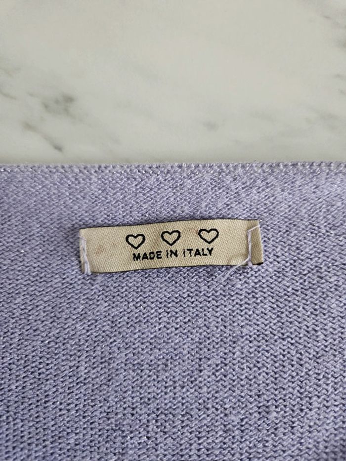 Made in Italy pull mauve paillettes TU - photo numéro 7