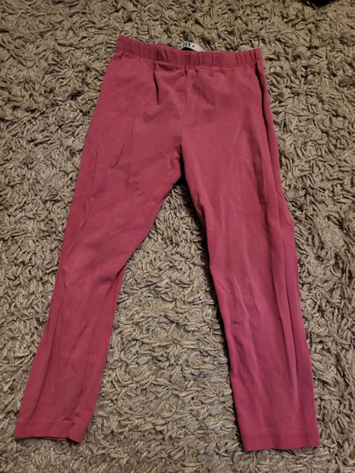 Legging fille rose 3 / 4 ans tex