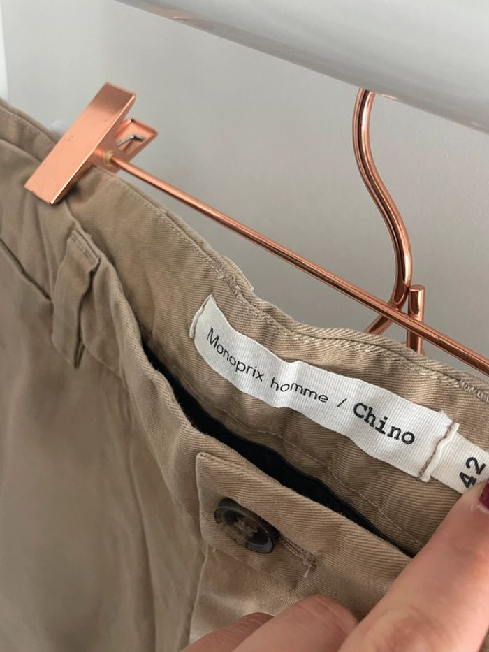 Pantalon chino beige - Monoprix - taille 42 - photo numéro 3
