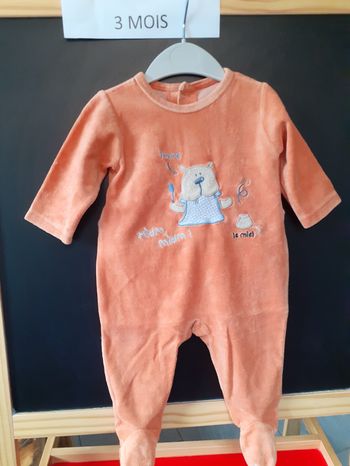 Pyjama grenouillère mixte 3 mois - Alphabet