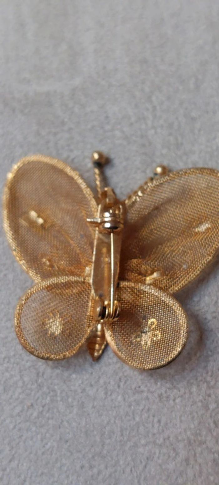 Broche pendentif papillon vintage - photo numéro 3