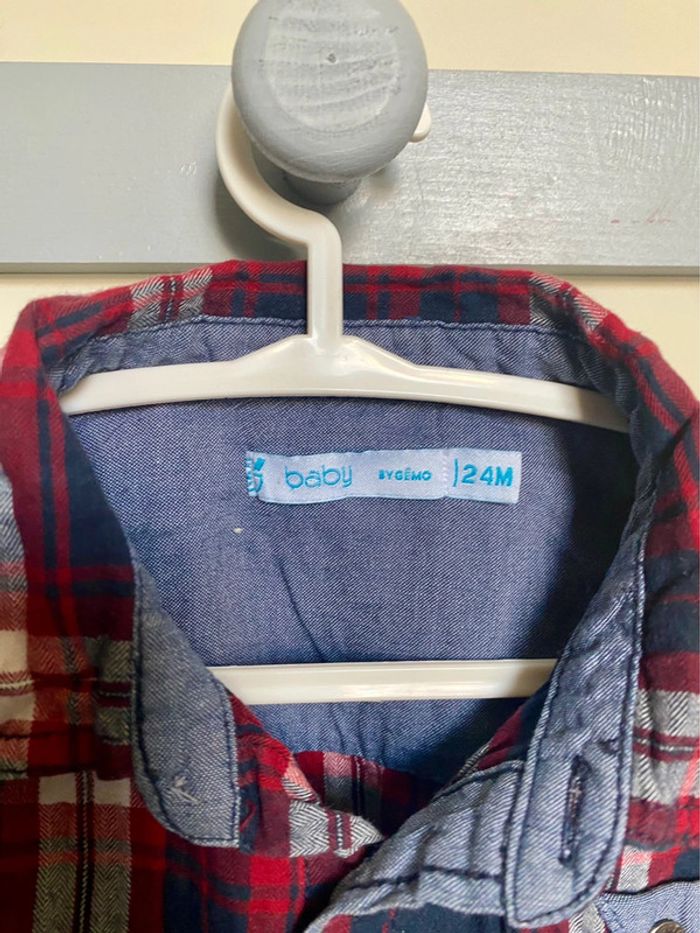 Lot de 2 chemises a manches longues 24 mois - photo numéro 3