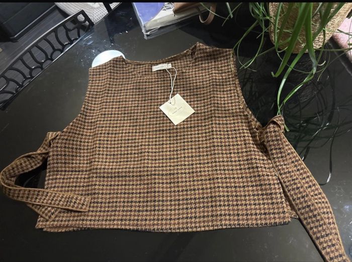 Top sans manches à nouer en laine taille S/M/L - photo numéro 8