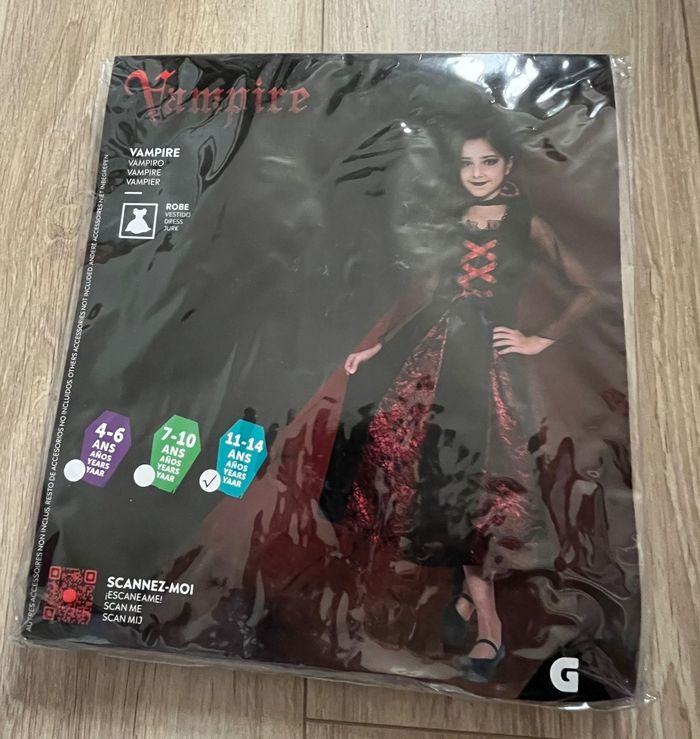 Déguisement fille Vampire Taille 11-14 ans Halloween